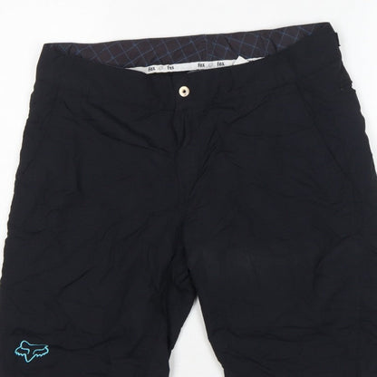 Fox Men's Black L Biker MTB Shorts Adjustable Waist Zip Pockets