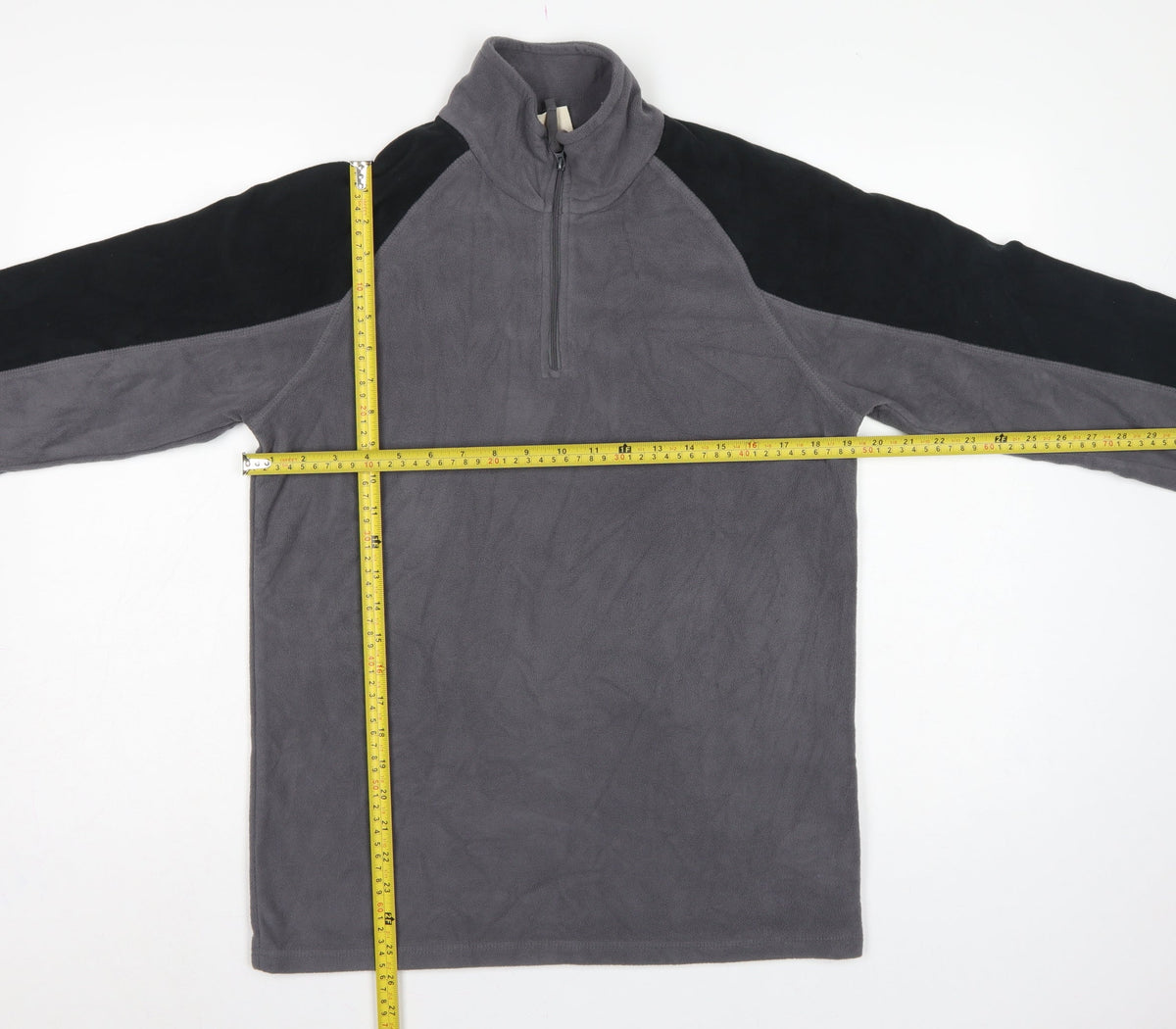 Mountain Warehouse Men’s Grey Black S 1/4 Zip Fleece Sweatshirt
