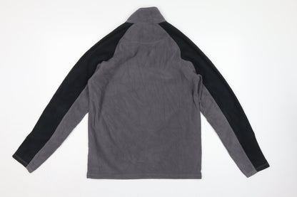 Mountain Warehouse Men’s Grey Black S 1/4 Zip Fleece Sweatshirt