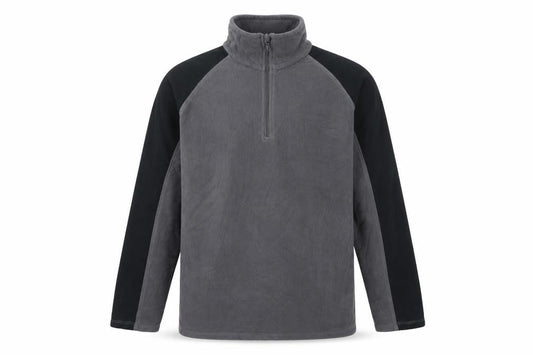 Mountain Warehouse Men’s Grey Black S 1/4 Zip Fleece Sweatshirt