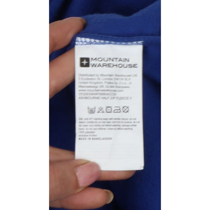 Mountain Warehouse Men’s Blue Black M 1/4 Zip Fleece Sweatshirt