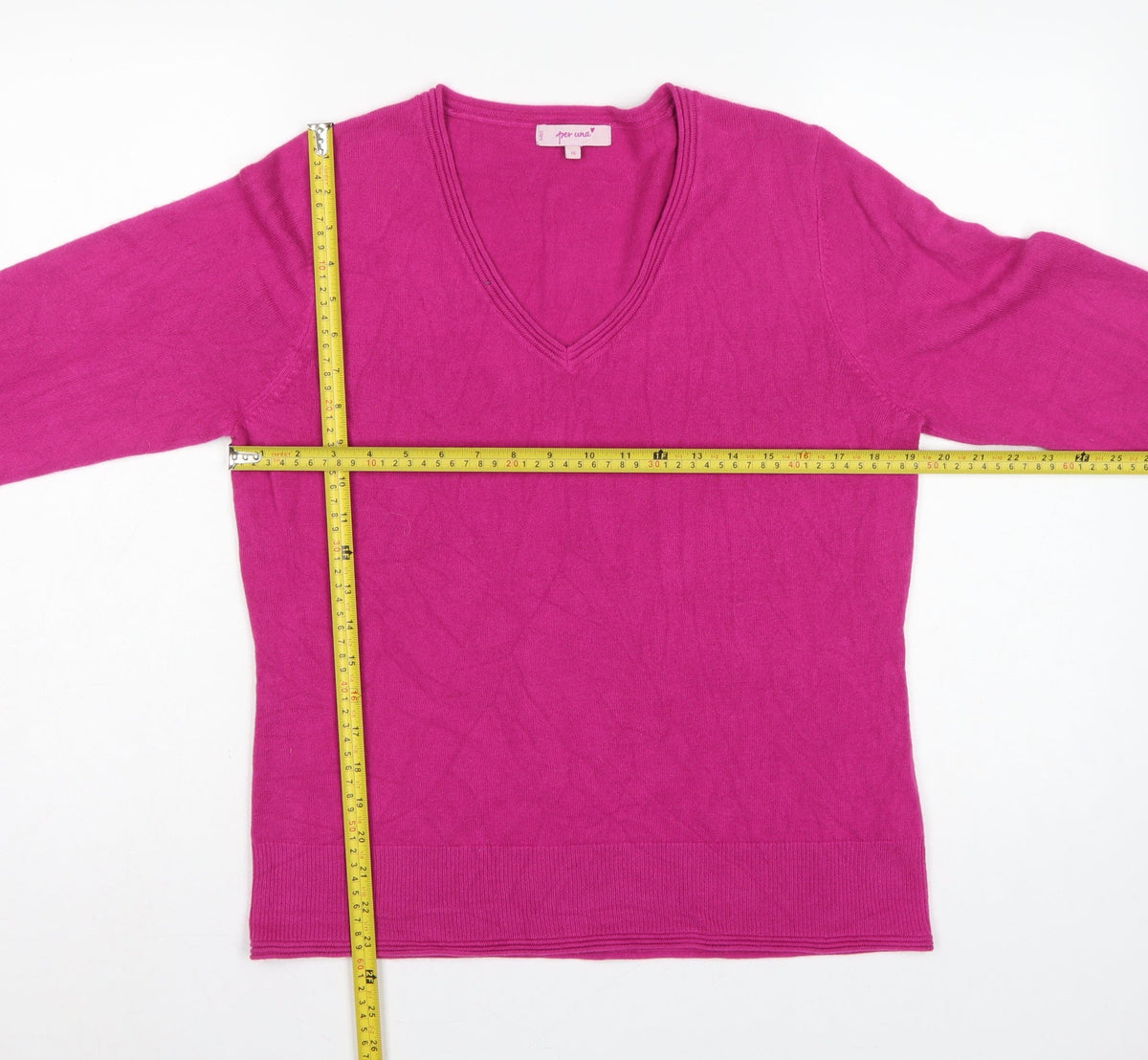Per Una Women’s Pink Cashmere V-Neck Pullover Jumper UK 16