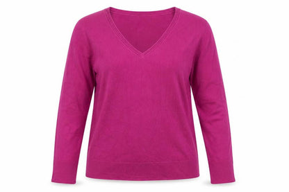 Per Una Women’s Pink Cashmere V-Neck Pullover Jumper UK 16