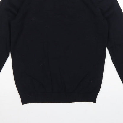 Jack & Jones Men’s Black Size S Crew Neck Cotton Knit Pullover Jumper