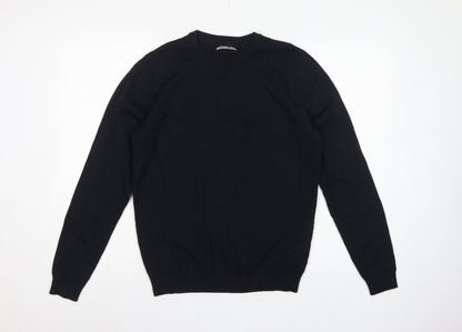 Jack & Jones Men’s Black Size S Crew Neck Cotton Knit Pullover Jumper