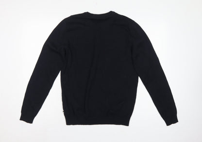 Jack & Jones Men’s Black Size S Crew Neck Cotton Knit Pullover Jumper