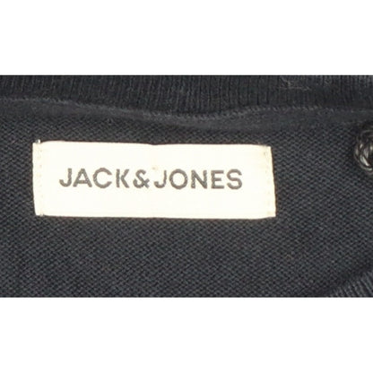 Jack & Jones Men’s Black Size S Crew Neck Cotton Knit Pullover Jumper