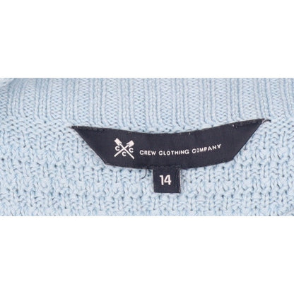Crew Clothing Company Women Blue UK 14 Crew Neck Knit Pullover Jumper