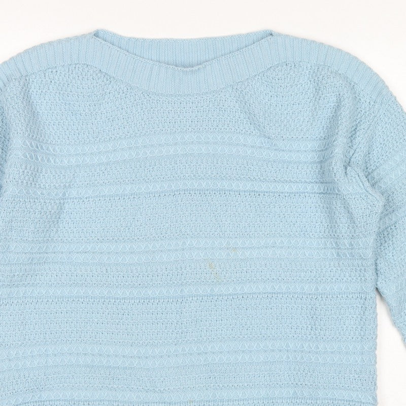 Crew Clothing Company Women Blue UK 14 Crew Neck Knit Pullover Jumper