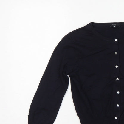 Hobbs London Women’s Black UK 8 Button Front Knit Cardigan Long Sleeve