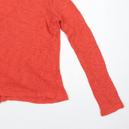 Zara Trafaluc Women Red Size S Fine Knit Round Neck Jumper