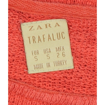 Zara Trafaluc Women Red Size S Fine Knit Round Neck Jumper