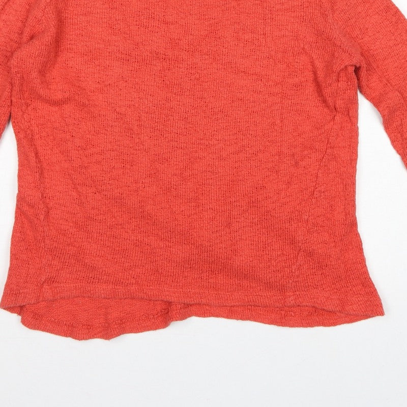 Zara Trafaluc Women Red Size S Fine Knit Round Neck Jumper