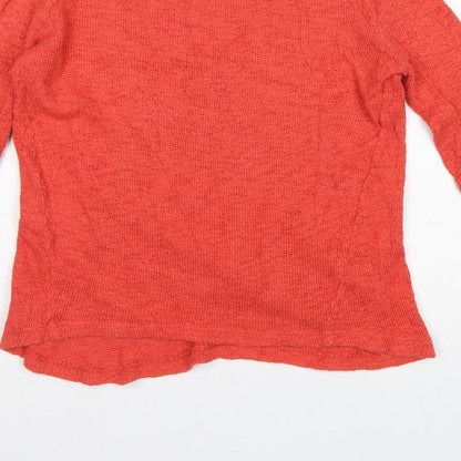 Zara Trafaluc Women Red Size S Fine Knit Round Neck Jumper