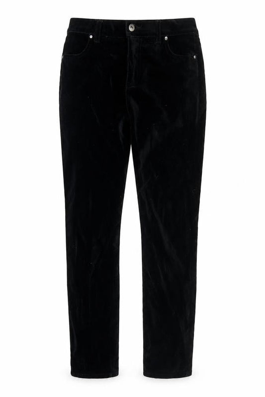 John Lewis Women’s Black Size 8 Velvet Skinny Trousers Stretch