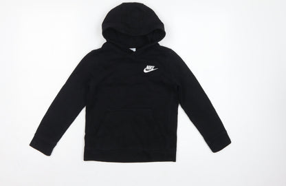 Nike Boys Black 6-7 Years Pullover Hoodie Logo Fleece