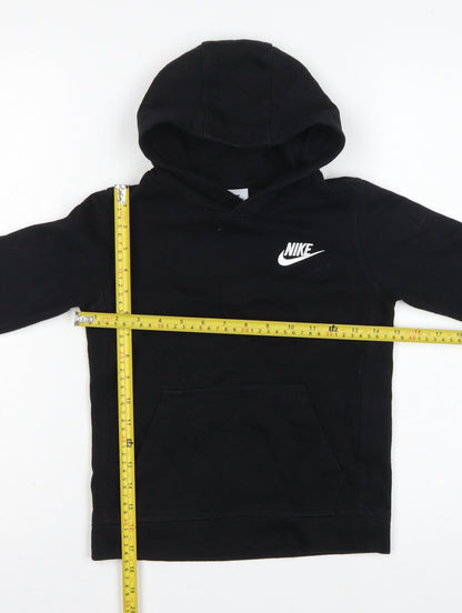 Nike Boys Black 6-7 Years Pullover Hoodie Logo Fleece