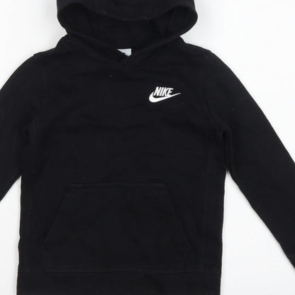 Nike Boys Black 6-7 Years Pullover Hoodie Logo Fleece