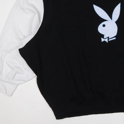 Missguided x Playboy Women’s Black UK 18 Pullover Graphic Sweatshirt