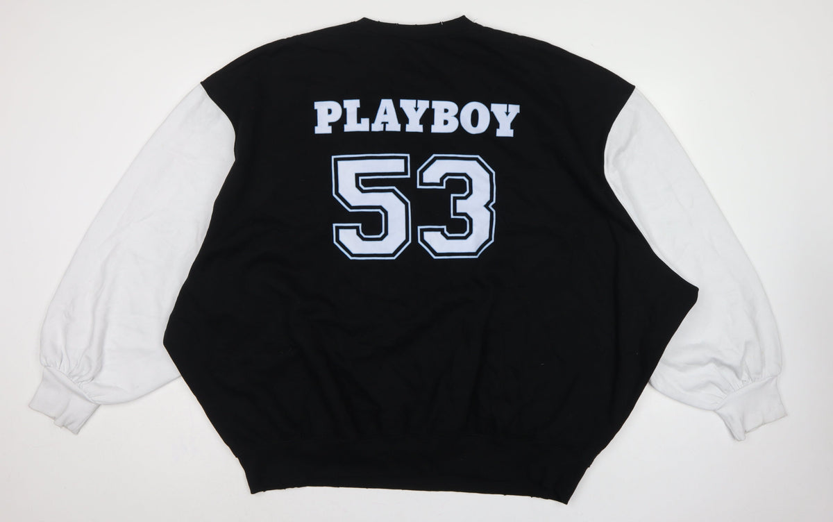 Missguided x Playboy Women’s Black UK 18 Pullover Graphic Sweatshirt