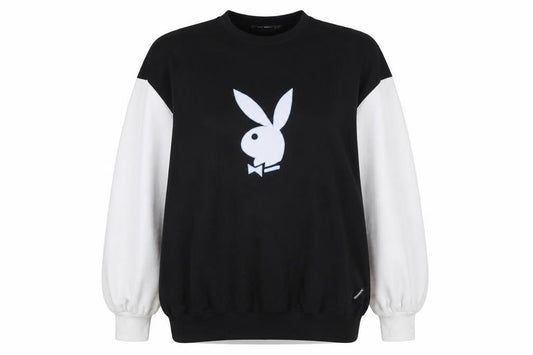Missguided x Playboy Women’s Black UK 18 Pullover Graphic Sweatshirt
