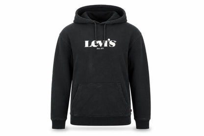 Levi's Men's Black M Relaxed Pullover Logo Cotton Hoodie