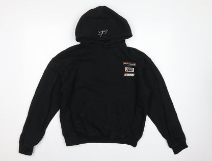 Couture Women’s Black XS Pullover Hoodie Embroidered Logo Pockets