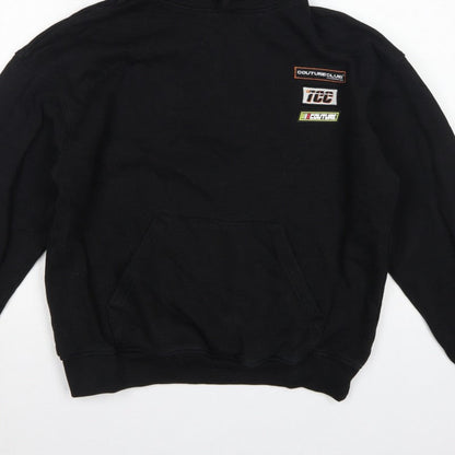 Couture Women’s Black XS Pullover Hoodie Embroidered Logo Pockets