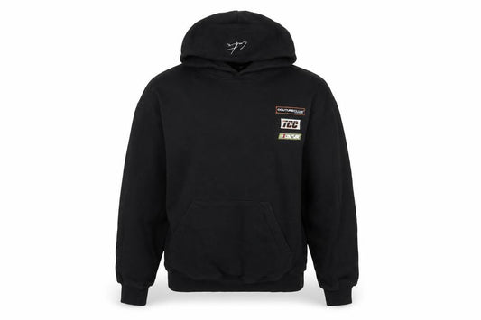 Couture Women’s Black XS Pullover Hoodie Embroidered Logo Pockets