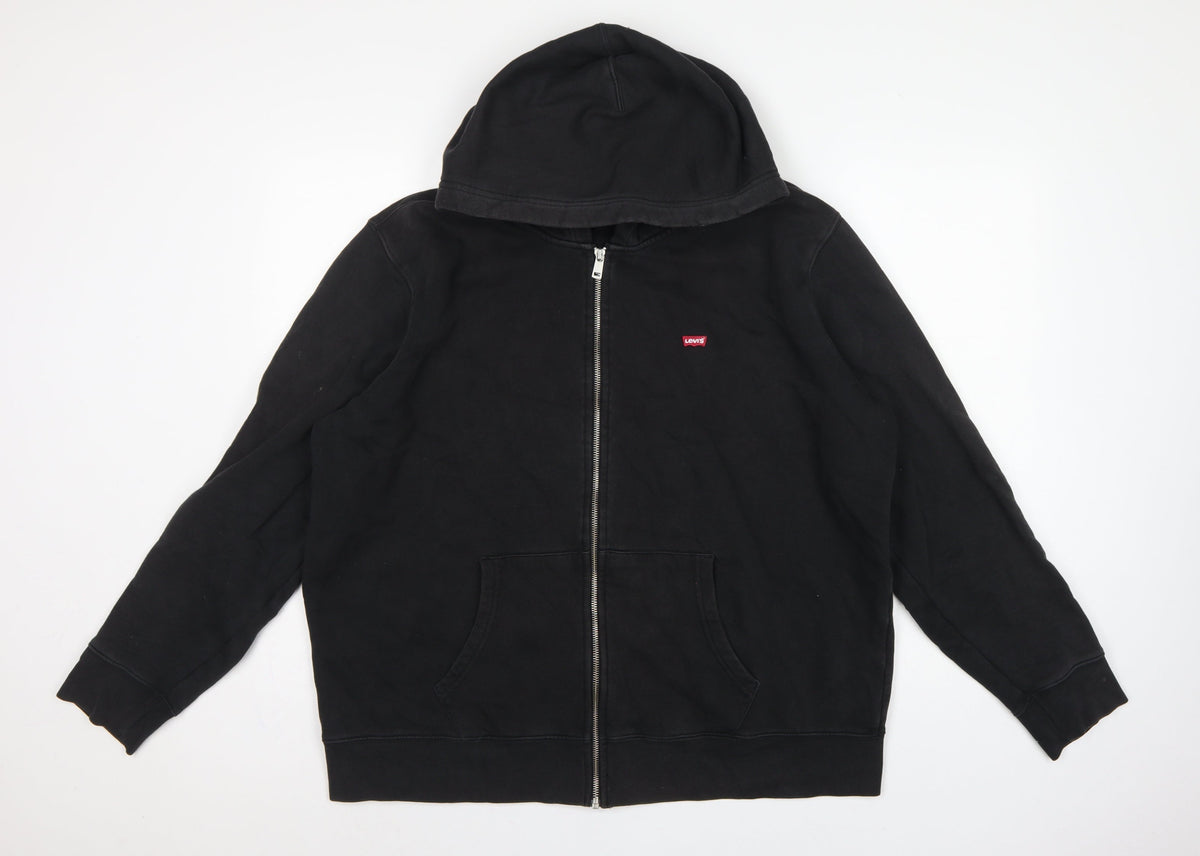 Levi's Women’s Black XL Full Zip Hooded Cotton Blend Hoodie