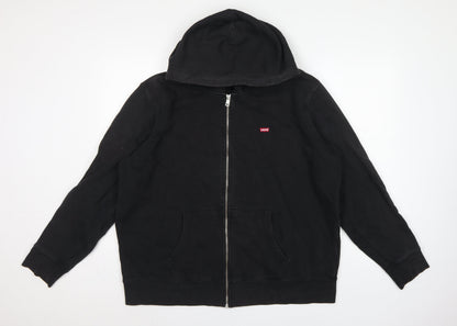 Levi's Women’s Black XL Full Zip Hooded Cotton Blend Hoodie