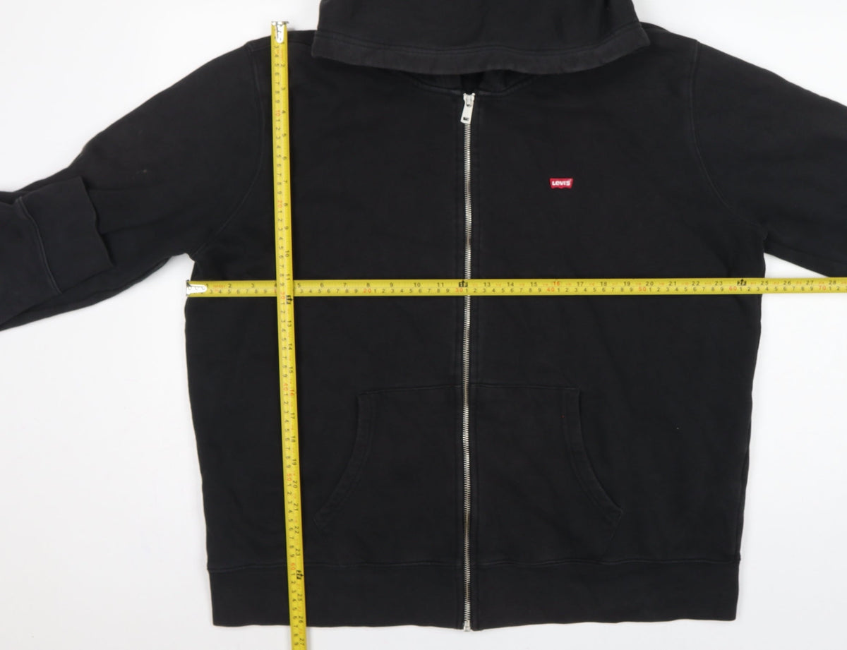 Levi's Women’s Black XL Full Zip Hooded Cotton Blend Hoodie