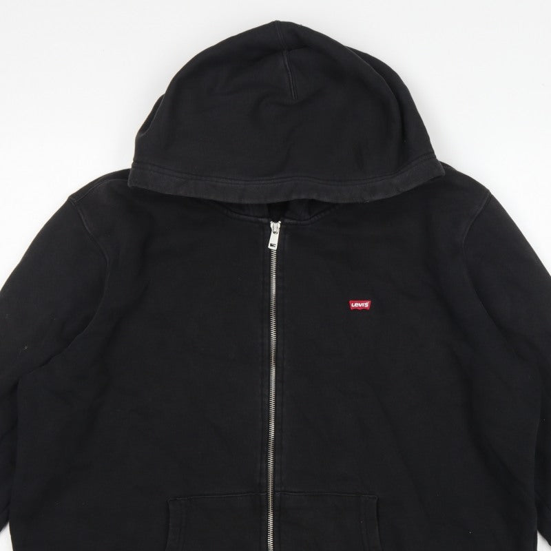 Levi's Women’s Black XL Full Zip Hooded Cotton Blend Hoodie