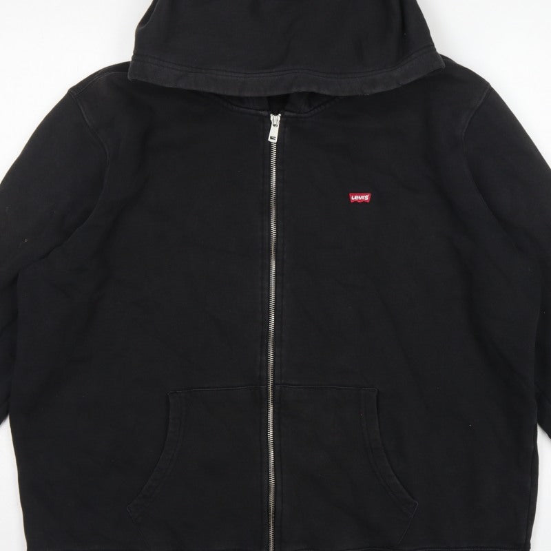 Levi's Women’s Black XL Full Zip Hooded Cotton Blend Hoodie