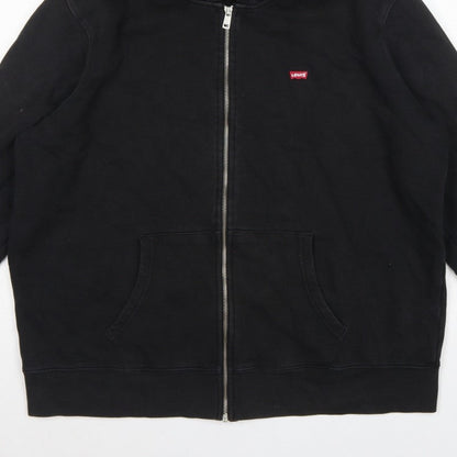 Levi's Women’s Black XL Full Zip Hooded Cotton Blend Hoodie