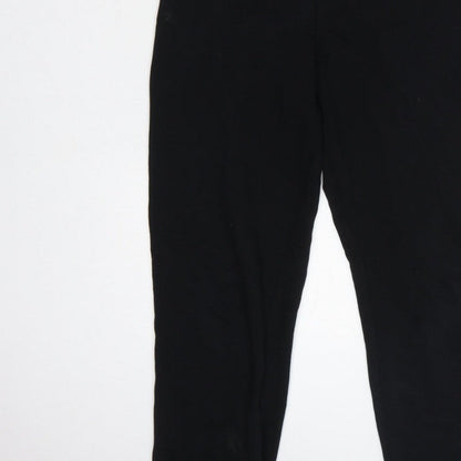 Zara Women Black Size S Button Front Drawstring Jersey Jumpsuit