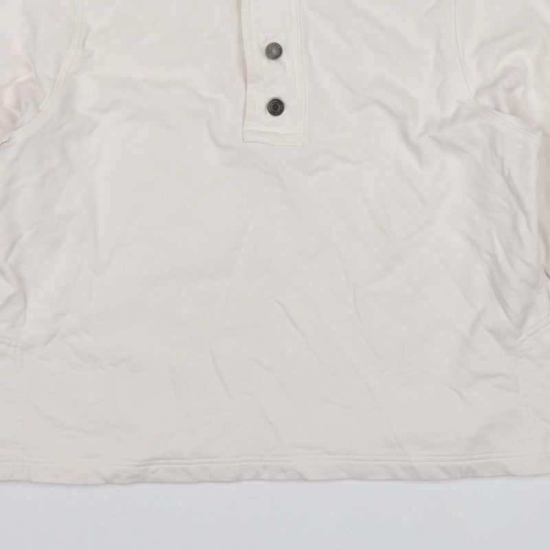 Gap Work-Force Men’s Ivory L Button Henley Sweatshirt Cotton