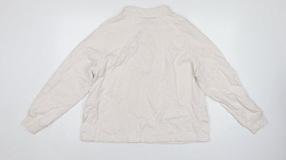 Gap Work-Force Men’s Ivory L Button Henley Sweatshirt Cotton
