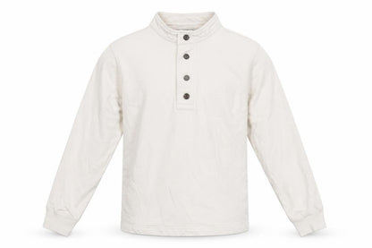 Gap Work-Force Men’s Ivory L Button Henley Sweatshirt Cotton
