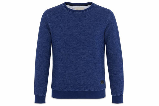 Front view of Revolution Men’s Blue Small Crew Neck Cotton Pullover Sweatshirt