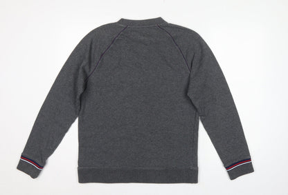 Fila Men’s Grey S Embroidered Logo Crew Neck Pullover Sweatshirt