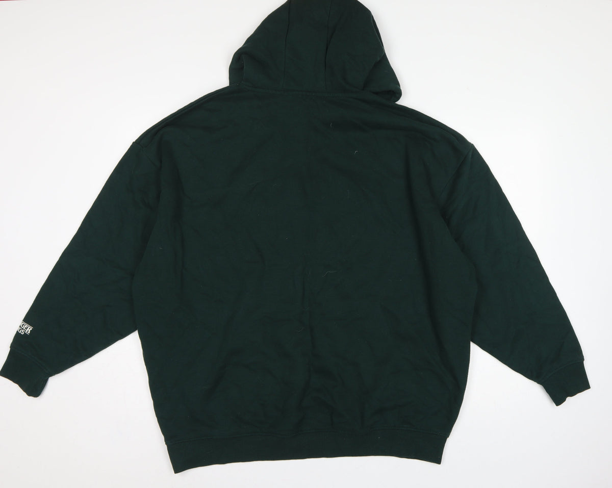 Primark Stranger Things Women's Green L Hawkins 1987 Pullover Hoodie