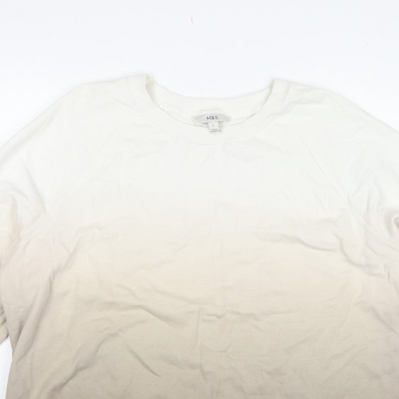 Marks and Spencer Women’s Ivory L Pullover Raglan Sweatshirt