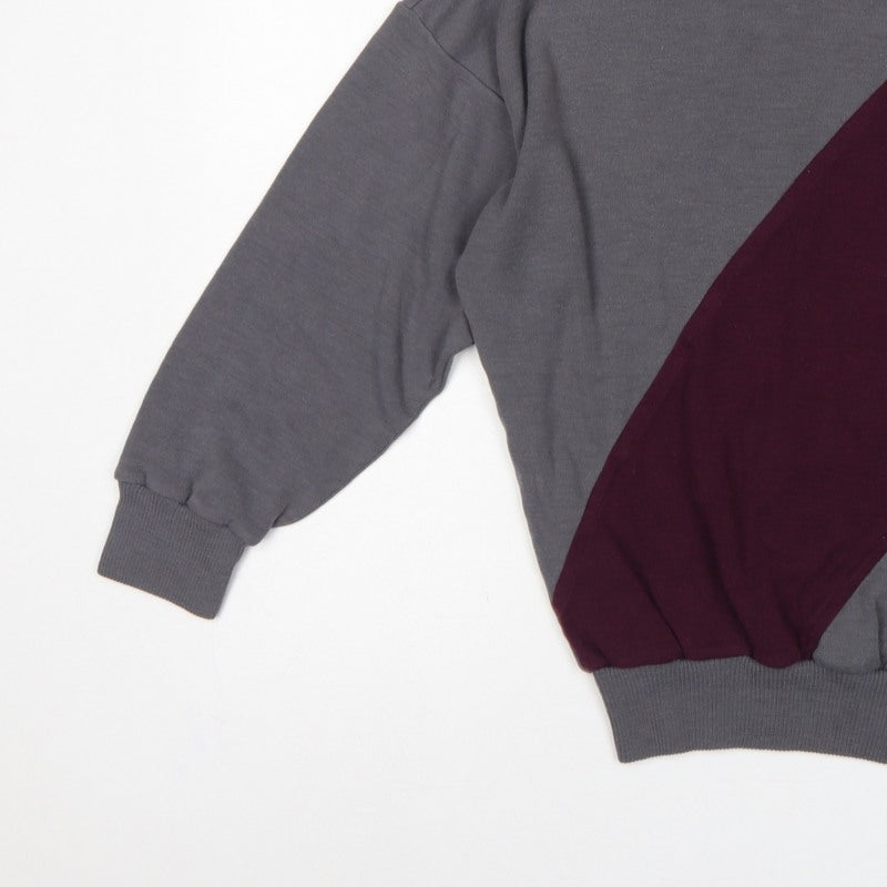 Greenwoods Active Women Grey M Colourblock Acrylic Sweatshirt Pullover
