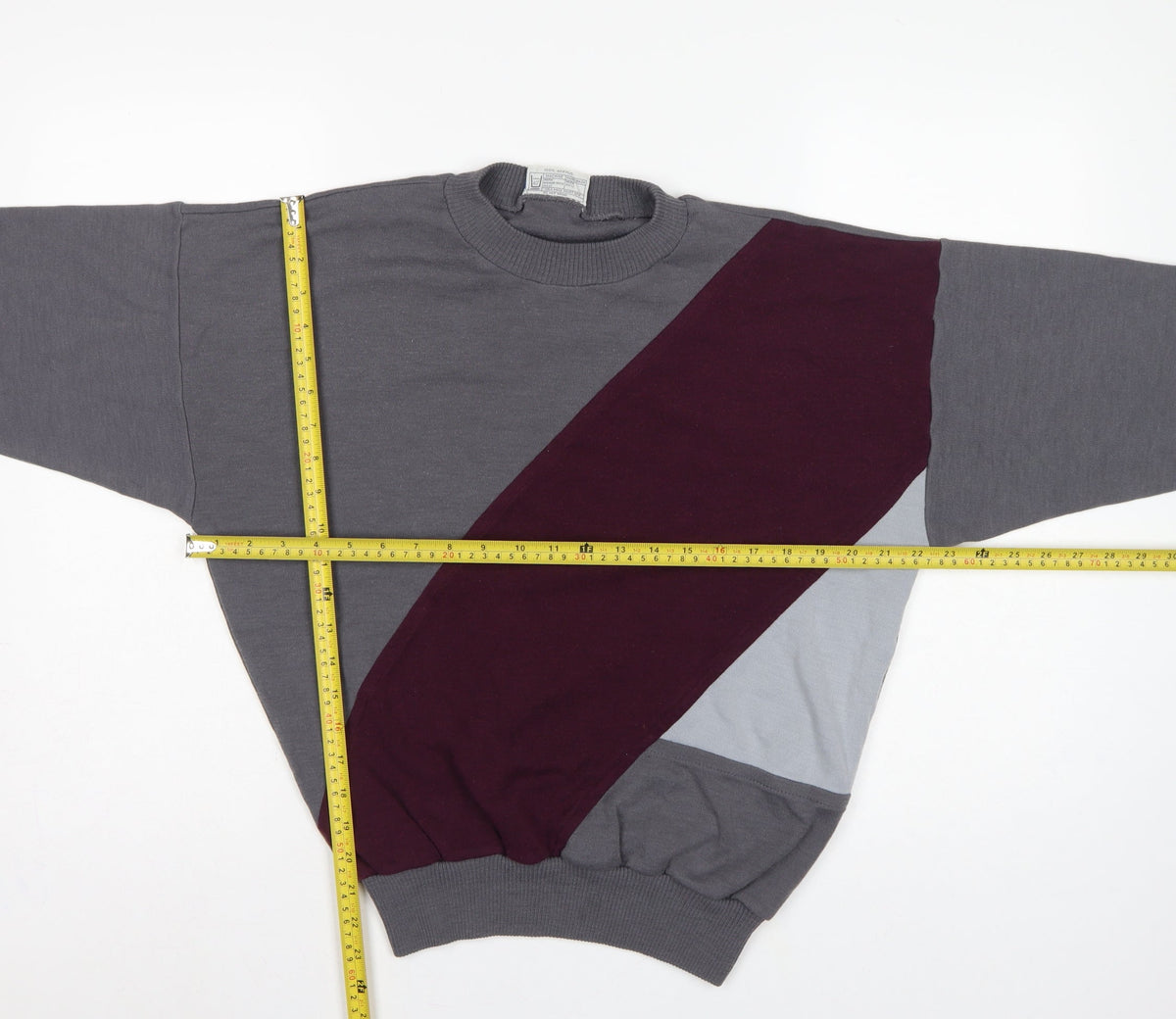 Greenwoods Active Women Grey M Colourblock Acrylic Sweatshirt Pullover