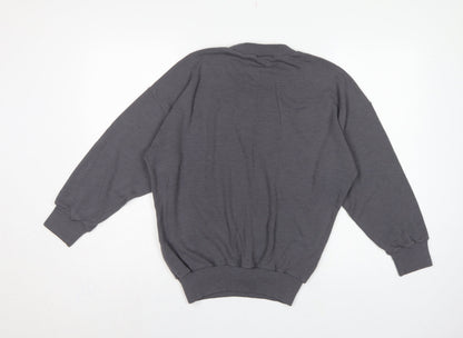 Greenwoods Active Women Grey M Colourblock Acrylic Sweatshirt Pullover