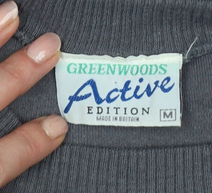 Greenwoods Active Women Grey M Colourblock Acrylic Sweatshirt Pullover