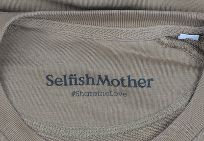 Selfish Mother Women’s Brown L Love Leopard Print Raglan Sweatshirt