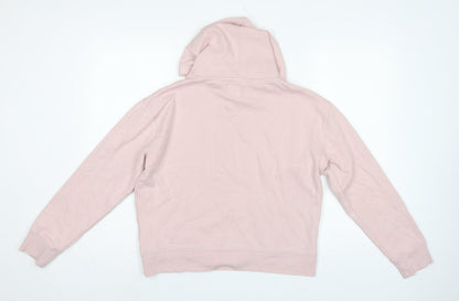 Champion Women’s Pink M Pullover Hoodie Embroidered Logo