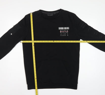Supply & Demand Men’s Black M Pullover Crew Neck Graphic Sweatshirt